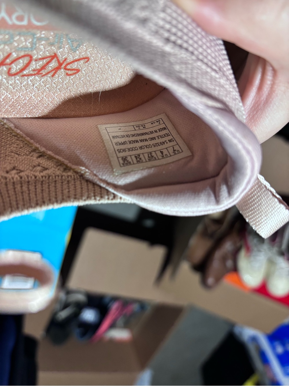 Skechers Pastel Pink Knit Slip-On Sneaker